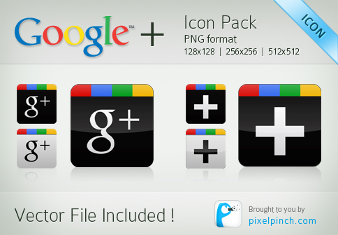 Google Plus Vector .cdr Icon Pack | icon set .png | Download Now!