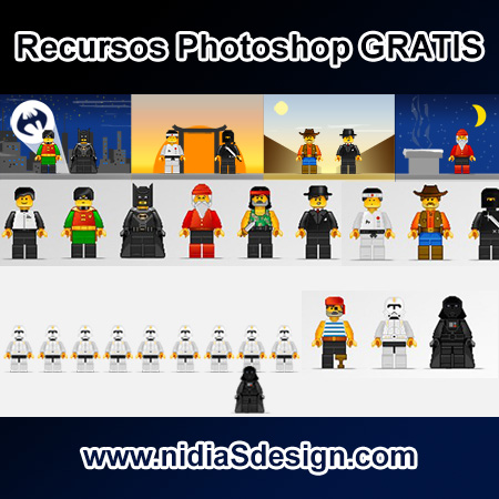 En esta ocasión te presentamos esta plantilla de personajes LEGO en un archivo de formato .PSD editable en Photoshop.