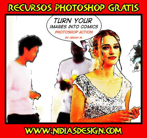 Acción Photoshop para convertir tus fotos en imágenes de comic