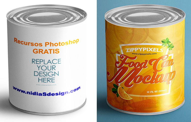 Download PSD GRATIS: Mockup Lata de Aluminio para embalaje de conservas y comida | | Recursos Photoshop ...